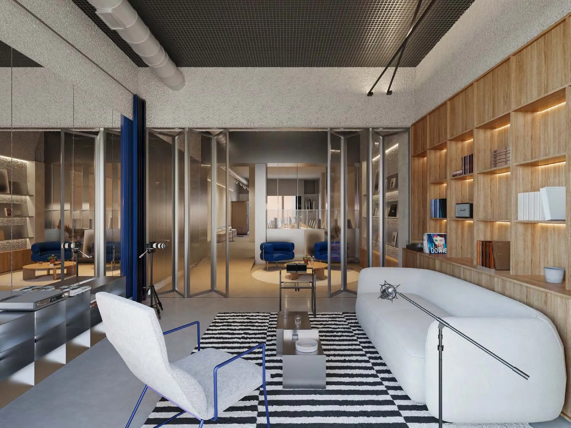 Visualisation of the open workspace at Memento’s coworking